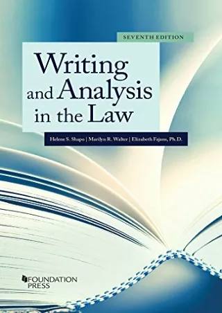 READ [PDF] Writing and Analysis in the Law (Coursebook)