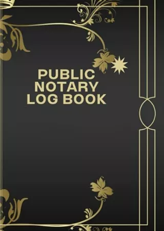 PDF_ Public Notary Log Book: 148 Entry Notebook: One Per Page Privacy: Notary