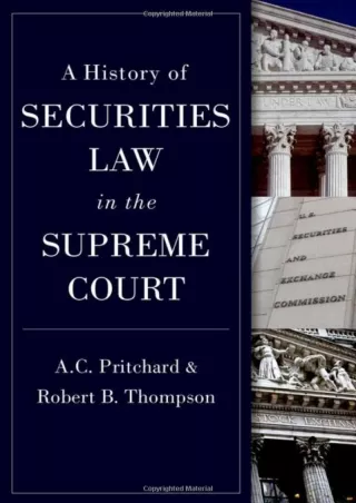 get [PDF] Download A History of Securities Law in the Supreme Court