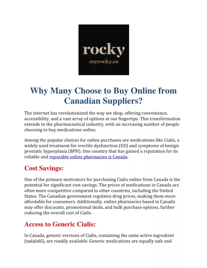 why many choose to buy online from canadian