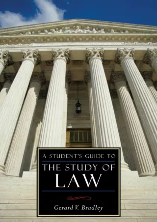 Read ebook [PDF] A Student's Guide to the Study of Law (ISI Guides to the Major Disciplines)