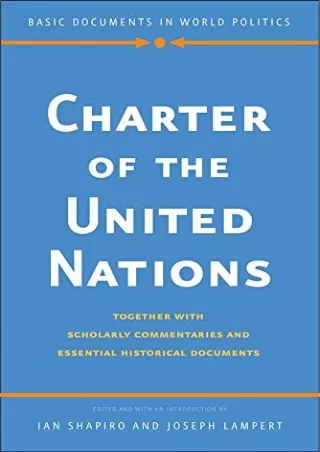 DOWNLOAD/PDF Charter of the United Nations: Together with Scholarly Commentaries and