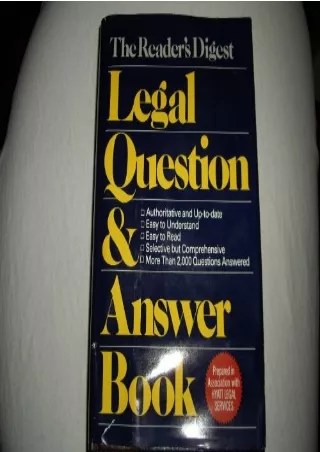 $PDF$/READ/DOWNLOAD Legal Question and Answer Book