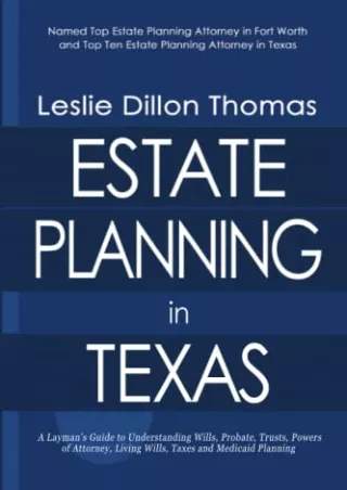 DOWNLOAD/PDF Estate Planning in Texas