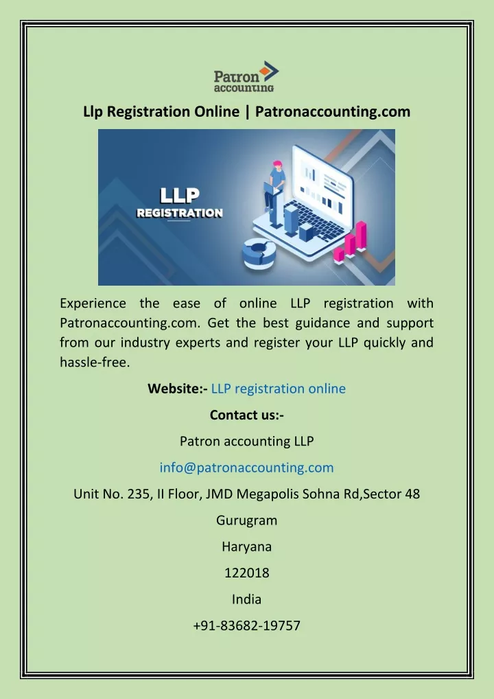 llp registration online patronaccounting com