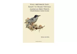 Download PDF Wall Art Made Easy Ready to Frame Vintage American Bird Prints 30 B