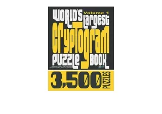 Download Worlds Largest Cryptogram Puzzle Book 3500 Inspirational Funny and Wise