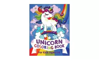 PDF read online Unicorn Coloring Book For Kids Ages 48 US Edition Silly Bear Col