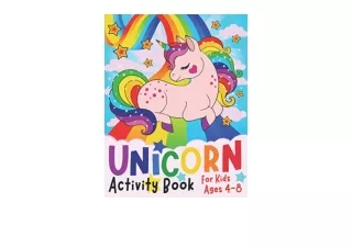 Download PDF Unicorn Activity Book for Kids ages 48 Silly Bear Coloring Books un