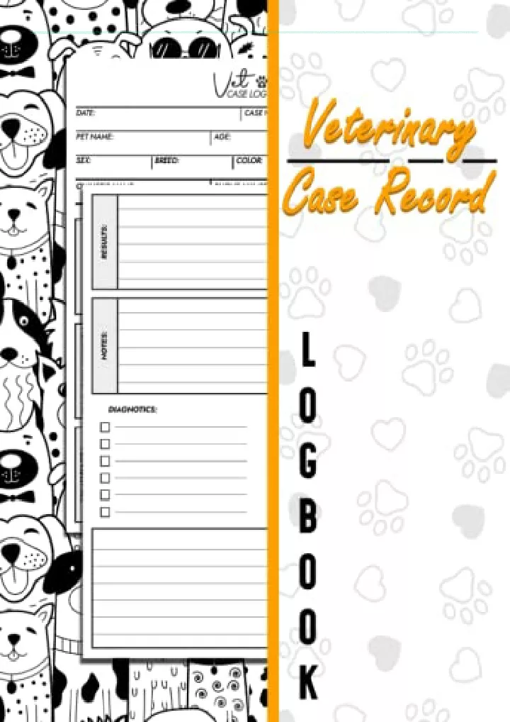 veterinary case record logbook case