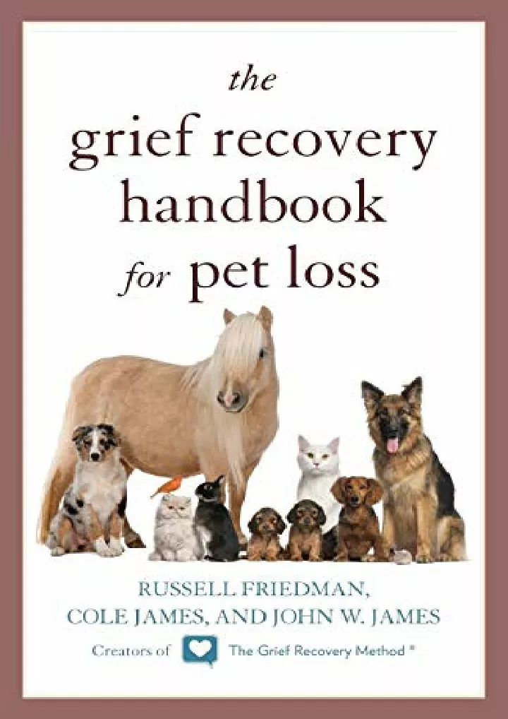 the grief recovery handbook for pet loss download