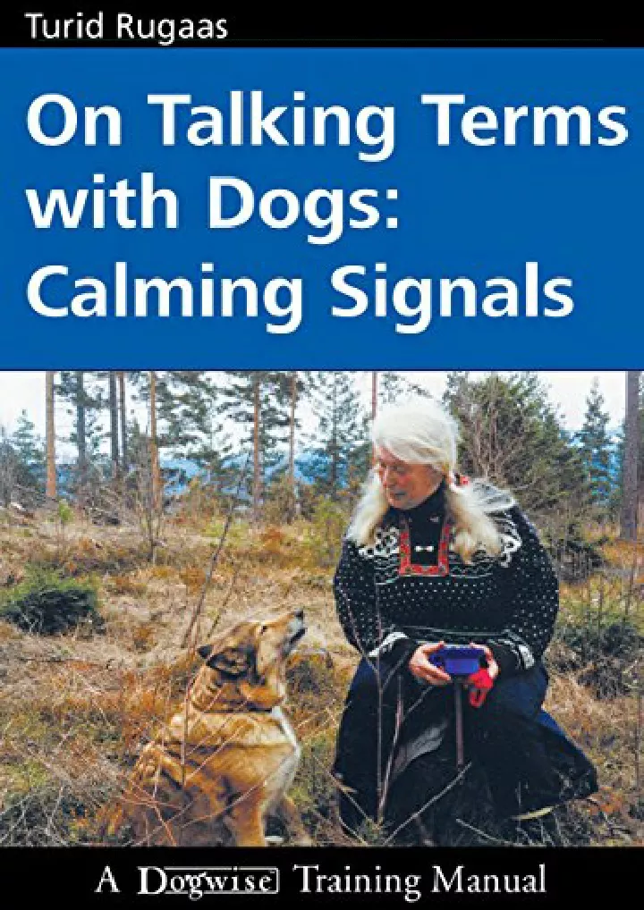 on talking terms with dogs calming signals