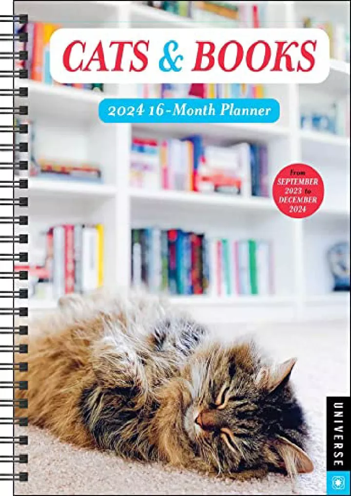 cats books 16 month 2024 planner calendar
