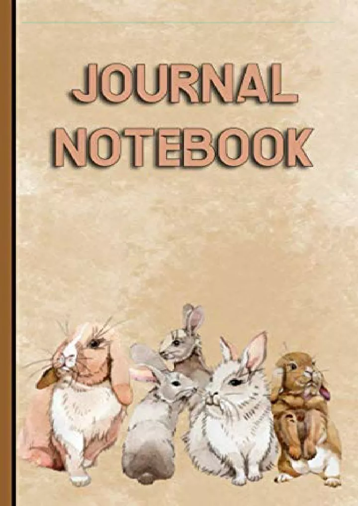 small bunny rabbit journal notebook college ruled