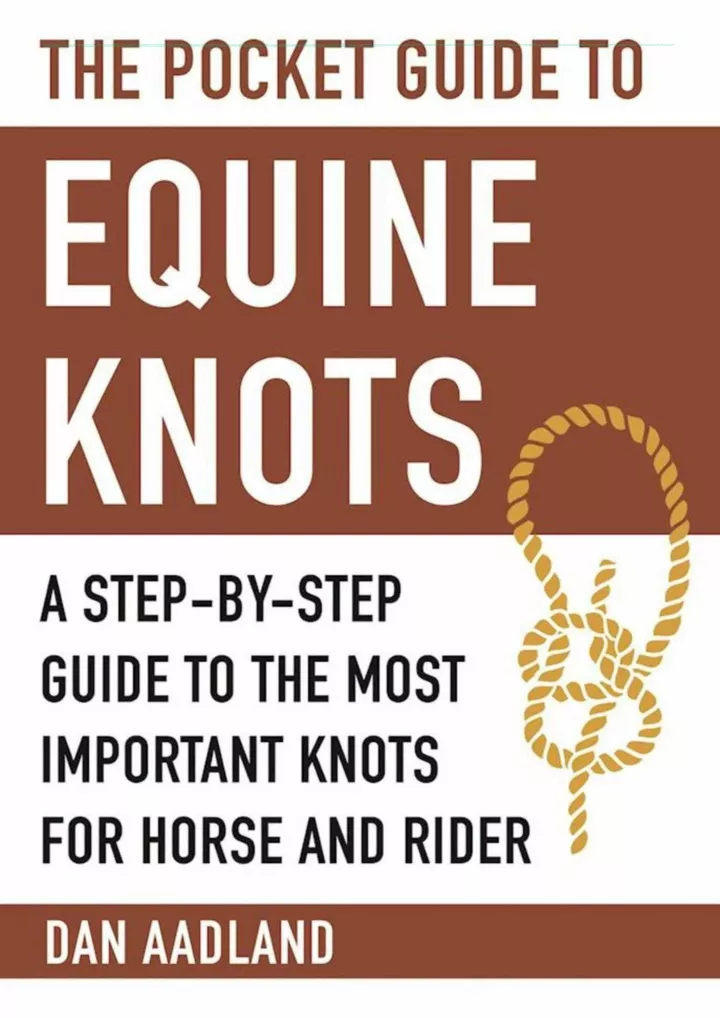 the pocket guide to equine knots a step by step