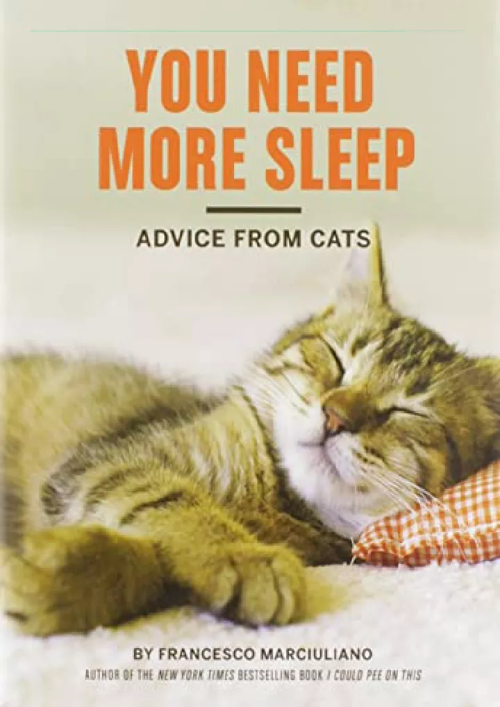 you need more sleep advice from cats cat book