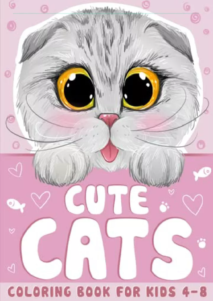 cute cats coloring book for kids ages