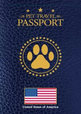 READ/DOWNLOAD Pet Passport US & Medical Record, for Pet Health and Travel Size 6