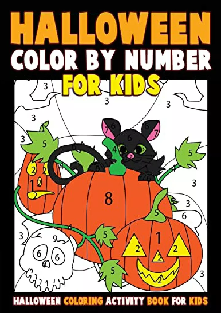 color by number for kids halloween coloring