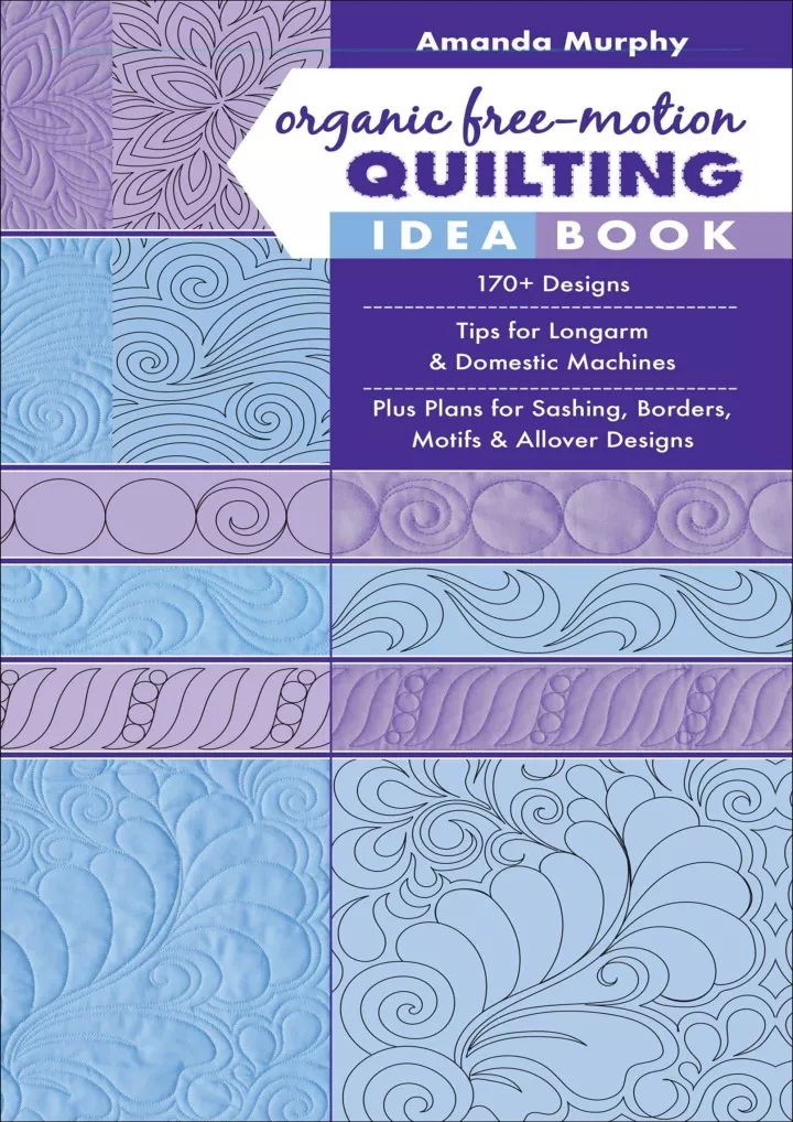 organic free motion quilting idea book