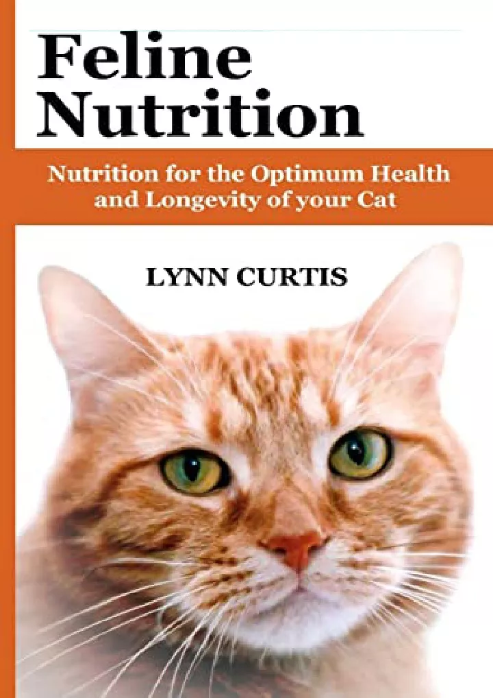feline nutrition nutrition for the optimum health
