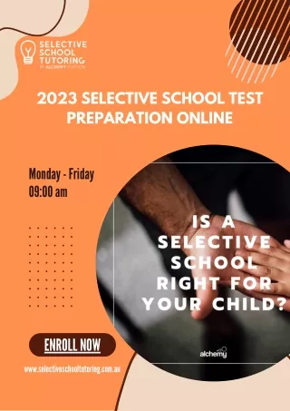 2023 Selective School Test Preparation online