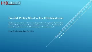 free job posting sites for usa h1btalents