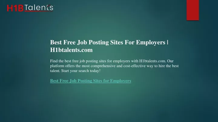 best free job posting sites for employers