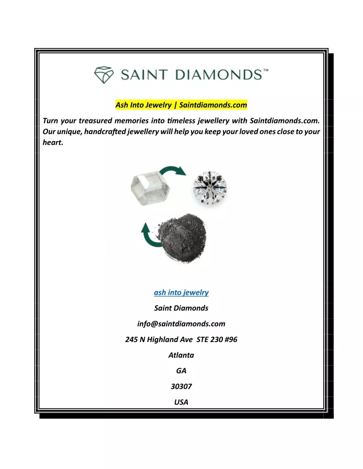 ash into jewelry saintdiamonds com