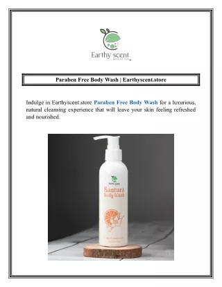 Paraben Free Body Wash  Earthyscent.store