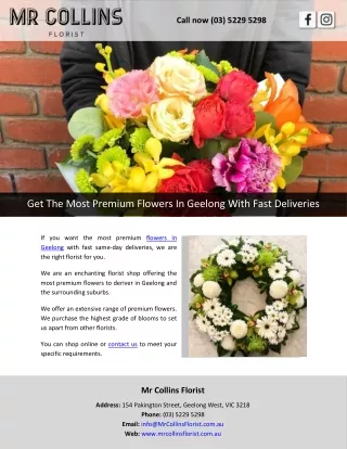 Get The Most Premium Flowers In Geelong With Fast Deliveries