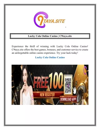 Lucky Cola Online Casino  C9taya.site