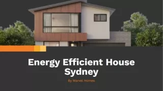 Energy Efficient House Sydney