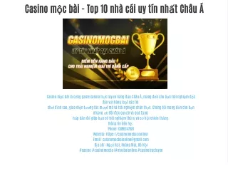 casino m c b i top 10 nh c i uy t n nh t ch u