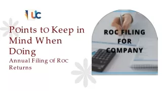 Points to Keep in Mind When Doing Annual Filing of Roc Returns