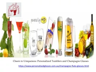 Cheers to Uniqueness Personalized Tumblers and Champagne Glasses