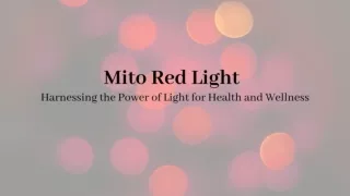 Mito Red Light Therapy | Red Light Therapy at Home