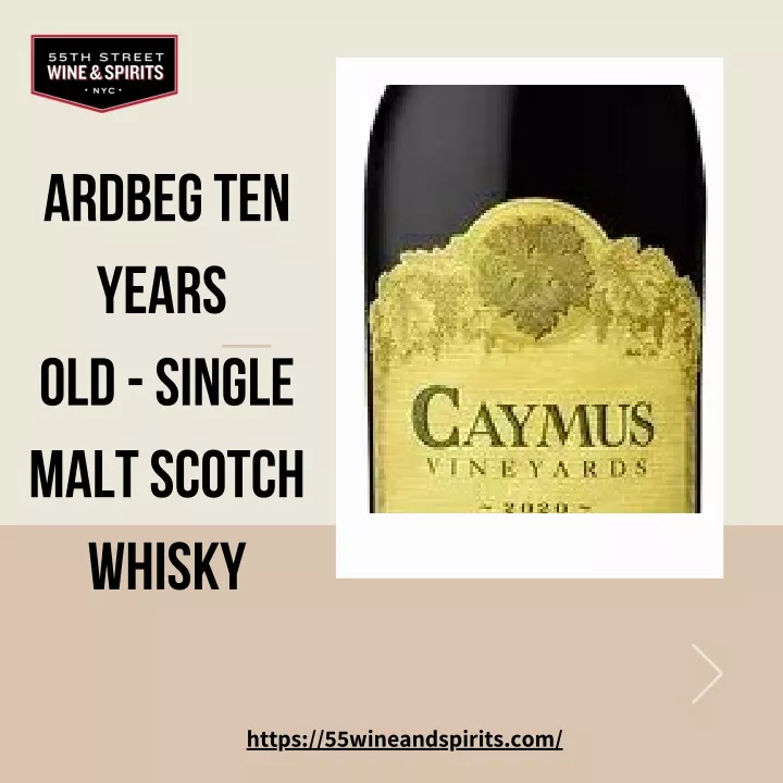 ardbeg ten years old single malt scotch whisky