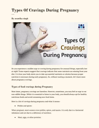 Types Of Cravings During Pregnancy