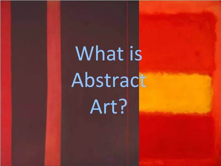 what is abstract art