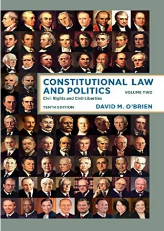 [PDF READ ONLINE] Constitutional Law and Politics: Civil Rights and Civil Liberties (Volume 2)