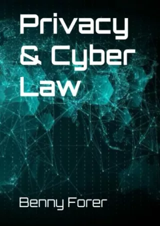 Download Book [PDF] Privacy & Cyber Law: A Textbook