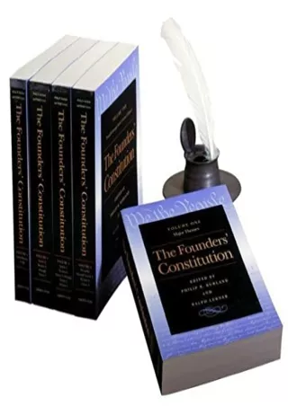 DOWNLOAD/PDF The Founders' Constitution (5 Volume Set)