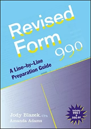 PDF_ Revised Form 990: A Line-by-Line Preparation Guide