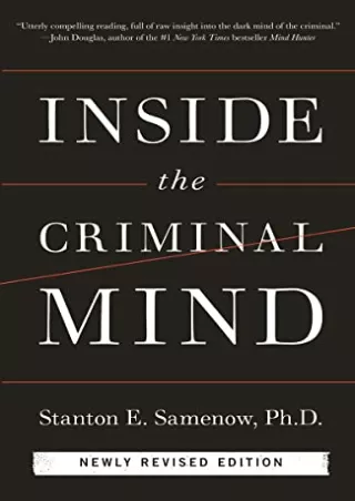 [PDF READ ONLINE] Inside the Criminal Mind (Newly Revised Edition)