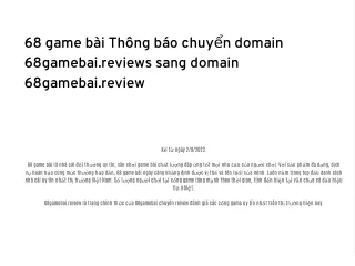 68 game b i th ng b o chuy n domain 68gamebai