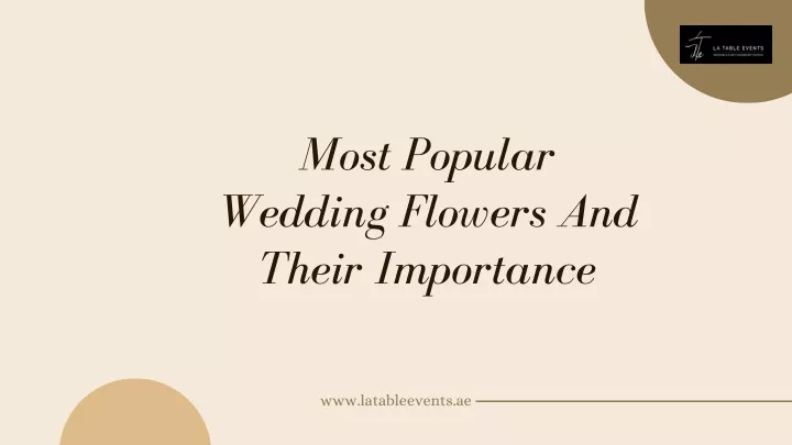 most popular wedding flowers and their importance