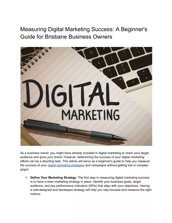 measuring digital marketing success a beginner