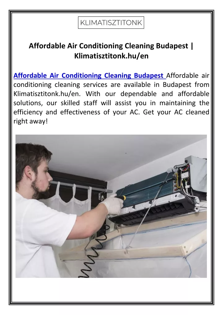 affordable air conditioning cleaning budapest