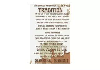 Download Tradition A Fiddler on the Roof Themed Notebook for ipad